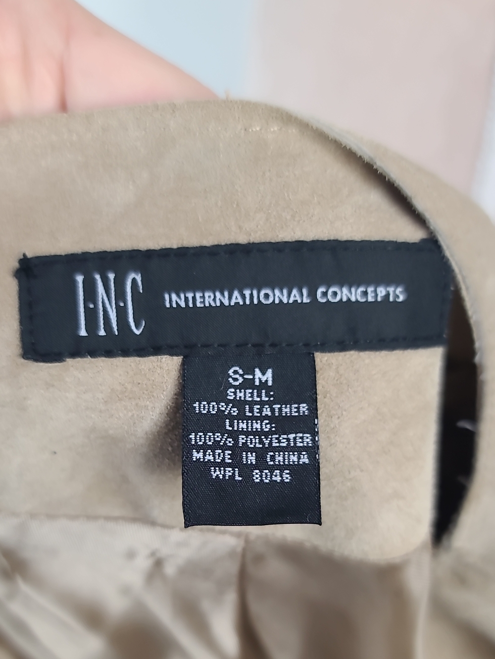 Vtg Y2K INC International Concepts Tan Boho Suede Leather Festival Poncho S/M - Picture 14 of 15